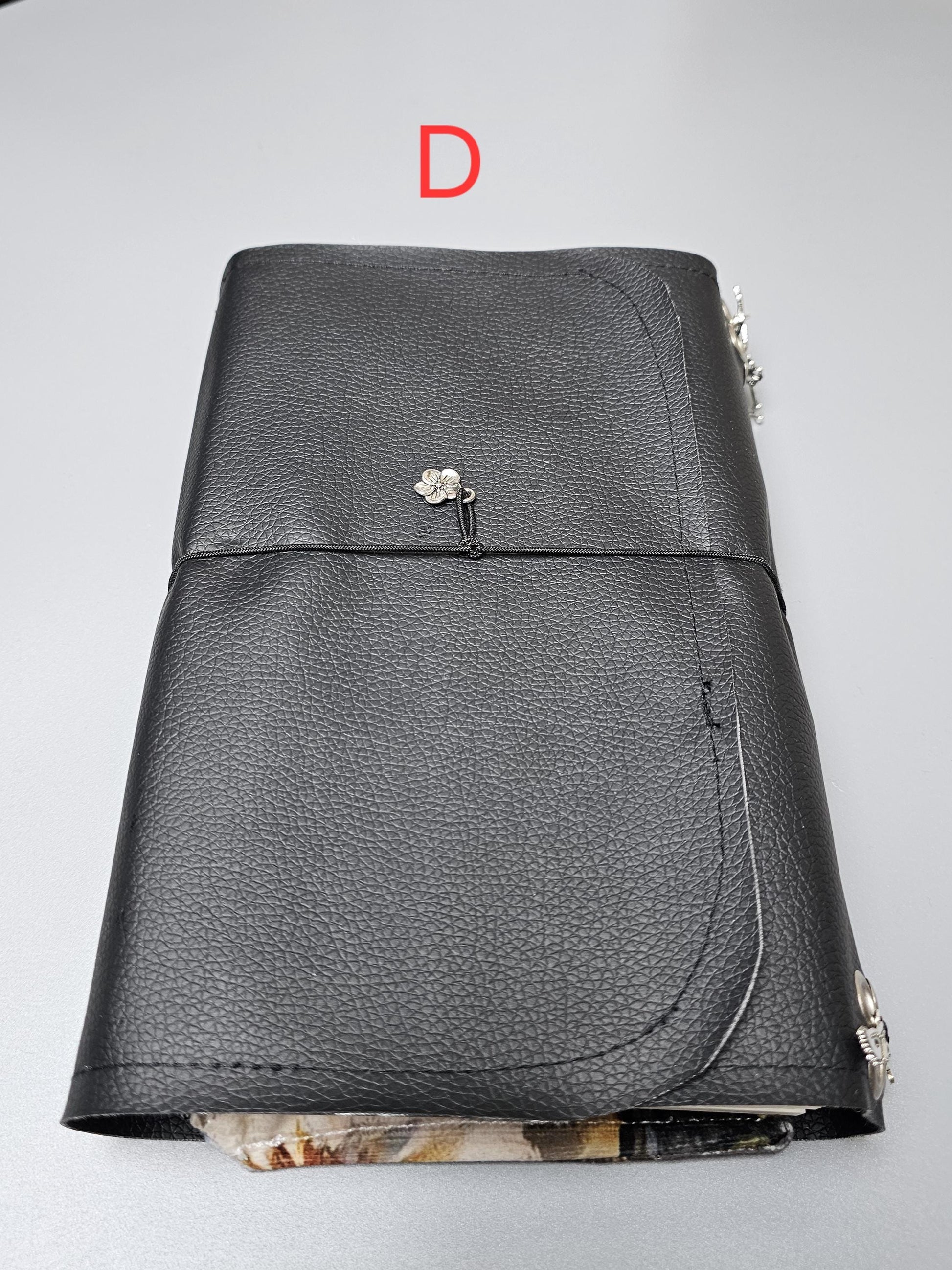 Handmade French Notebook with Charms and Velvet Pouch
