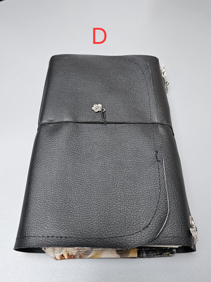 Handmade French Notebook with Charms and Velvet Pouch