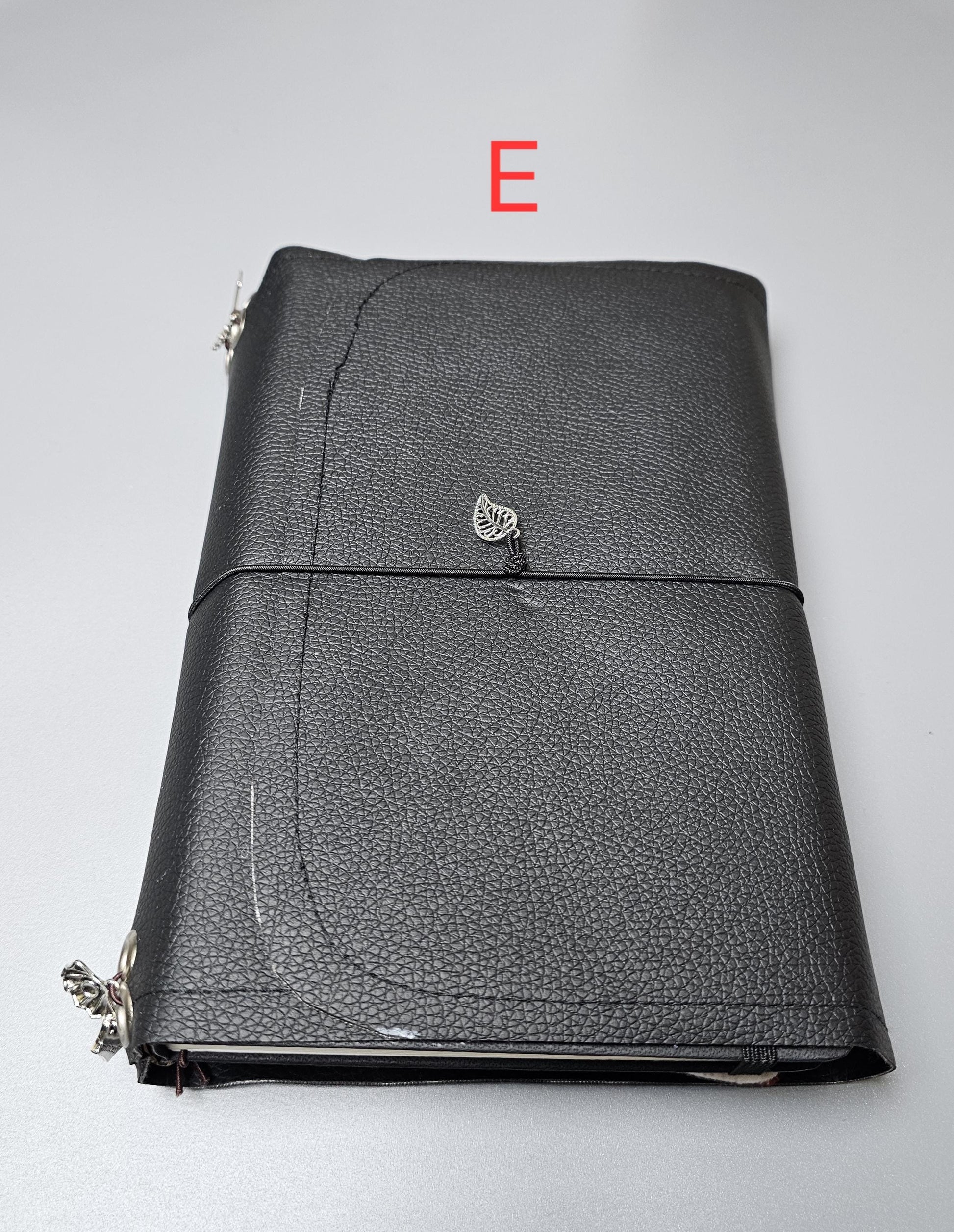 Handmade French Notebook with Charms and Velvet Pouch