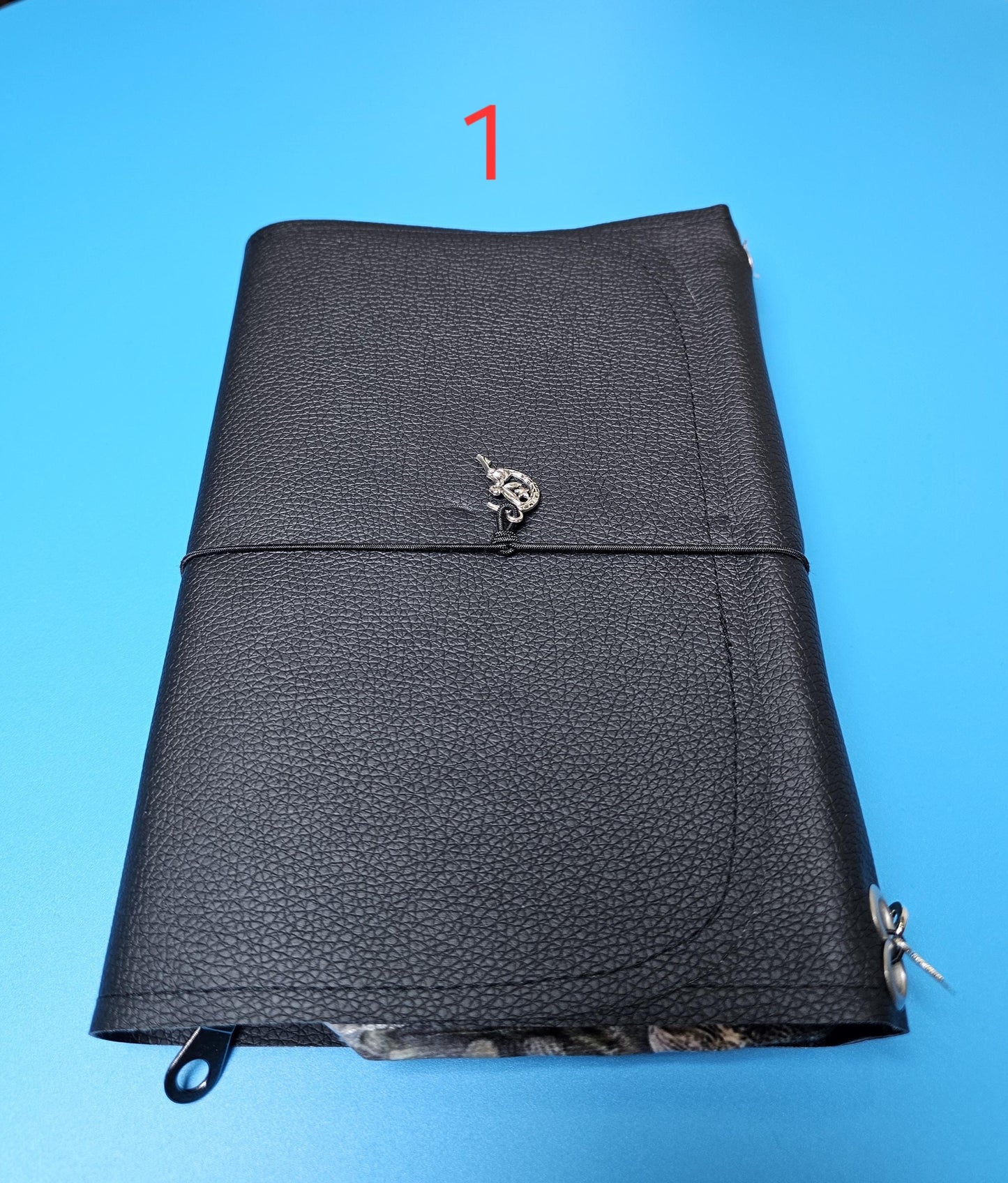 Handmade French Notebook with Charms and Velvet Pouch
