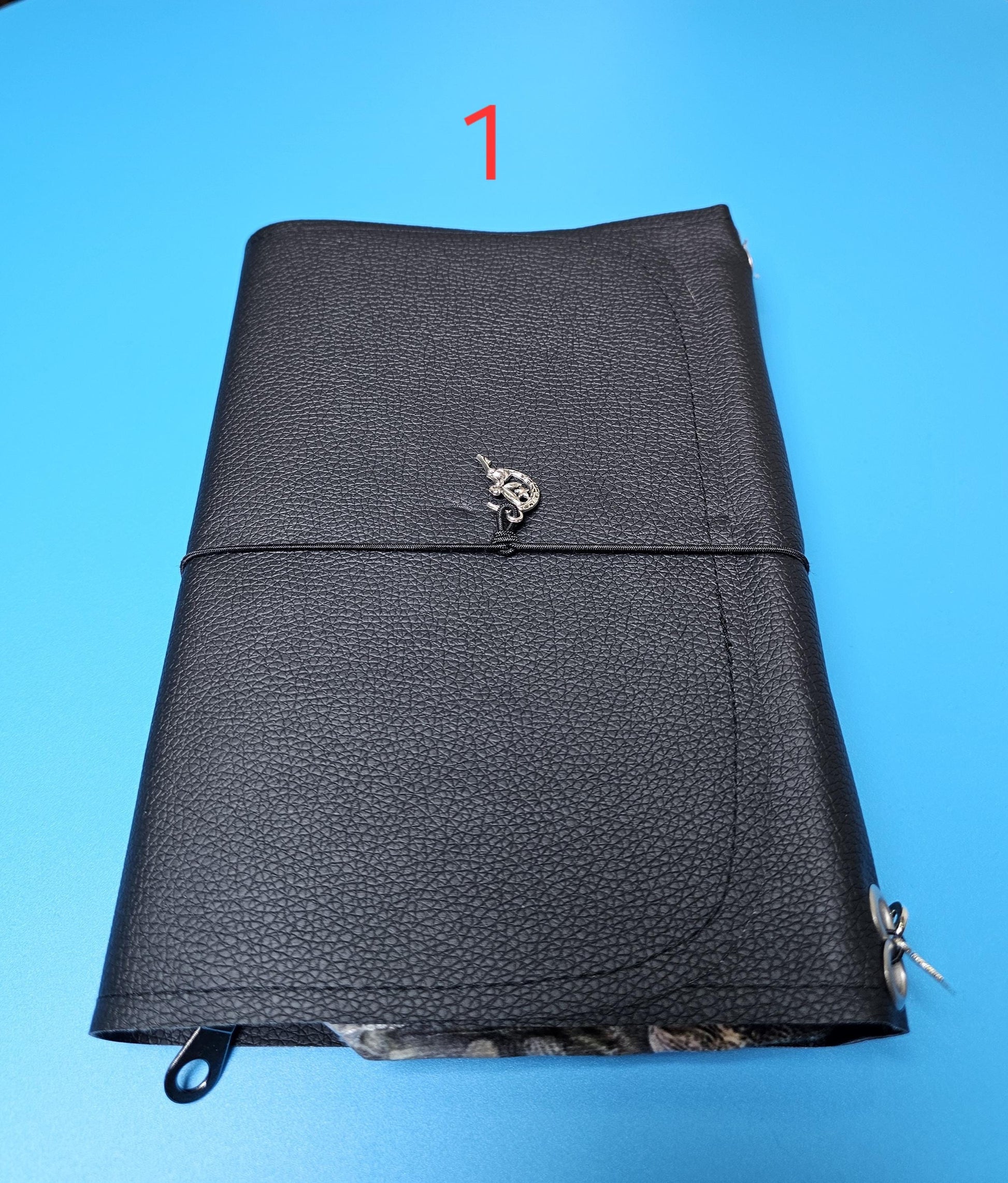 Handmade French Notebook with Charms and Velvet Pouch
