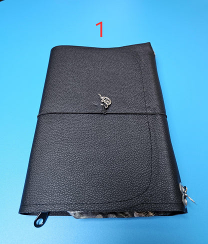Handmade French Notebook with Charms and Velvet Pouch