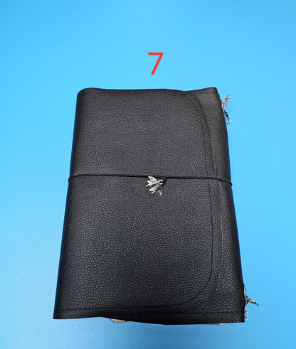Handmade French Notebook with Charms and Velvet Pouch