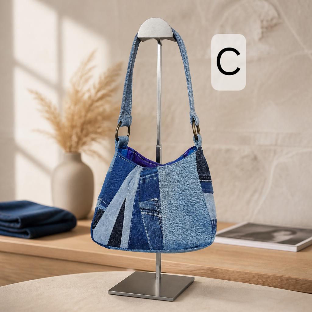 Handmade Denim Shoulder Bag