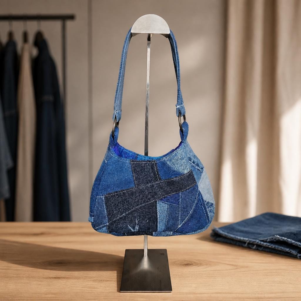 Handmade Denim Shoulder Bag