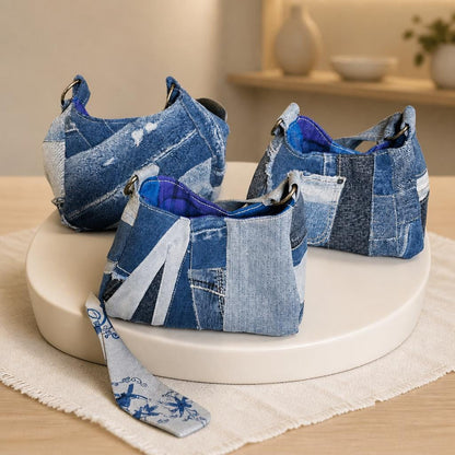 Handmade Denim Shoulder Bag