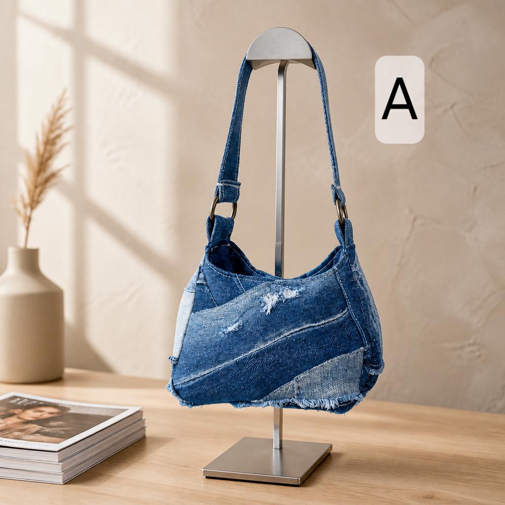 Handmade Denim Shoulder Bag