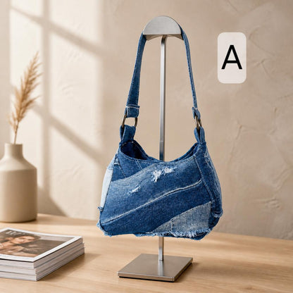 Handmade Denim Shoulder Bag