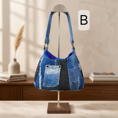 Handmade Denim Shoulder Bag