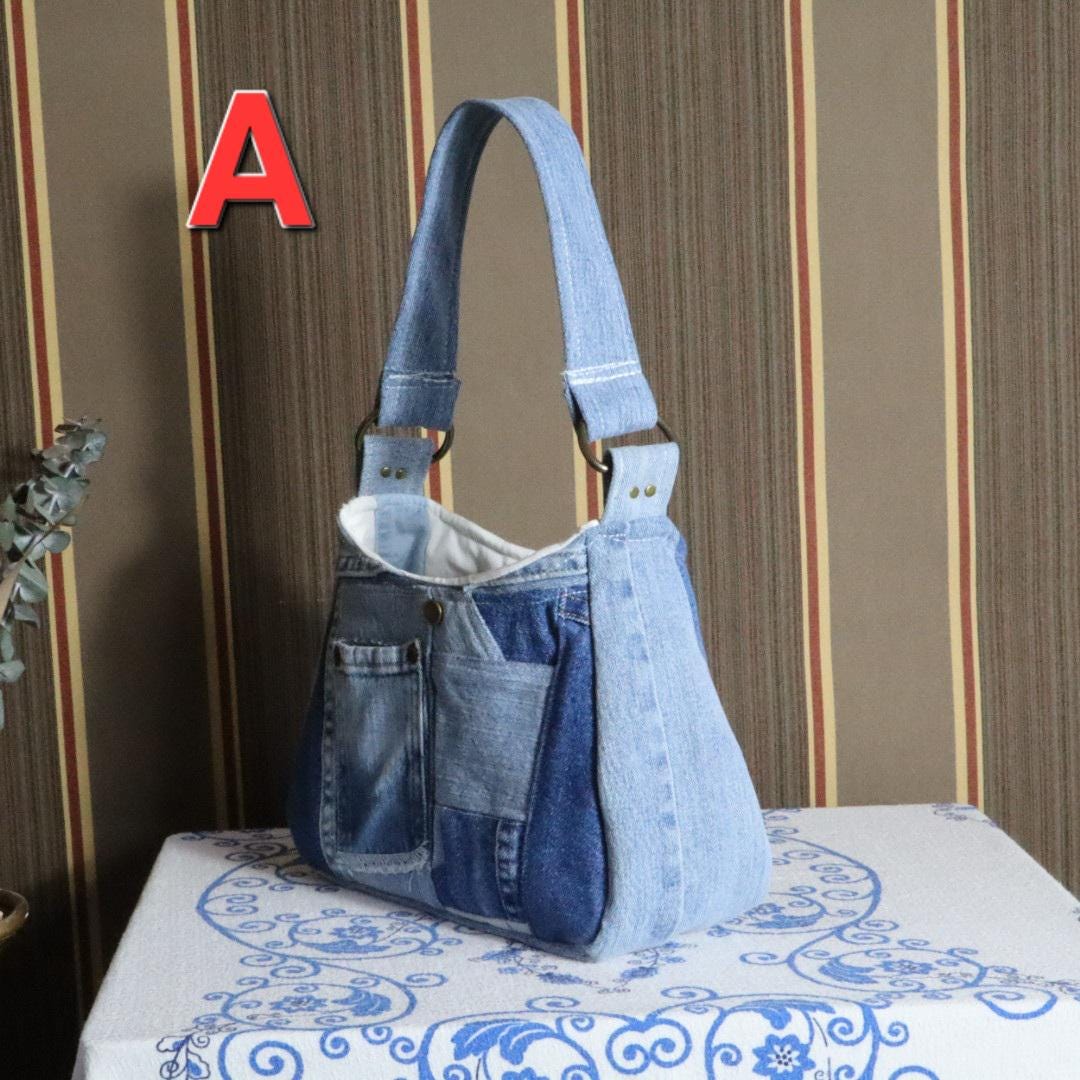 Handmade Denim Shoulder Bag