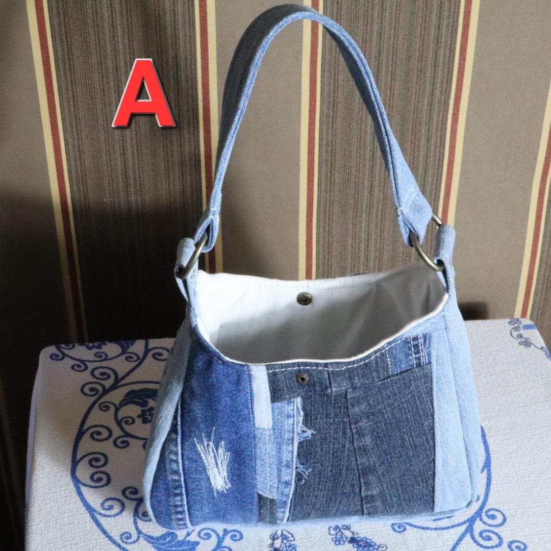 Handmade Denim Shoulder Bag