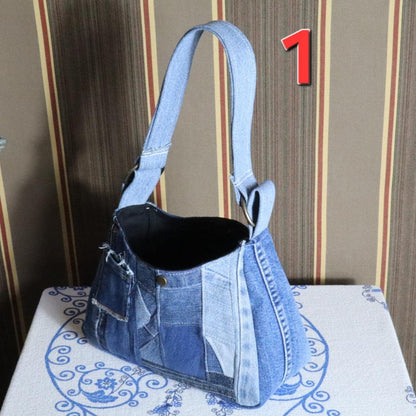 Handmade Denim Shoulder Bag