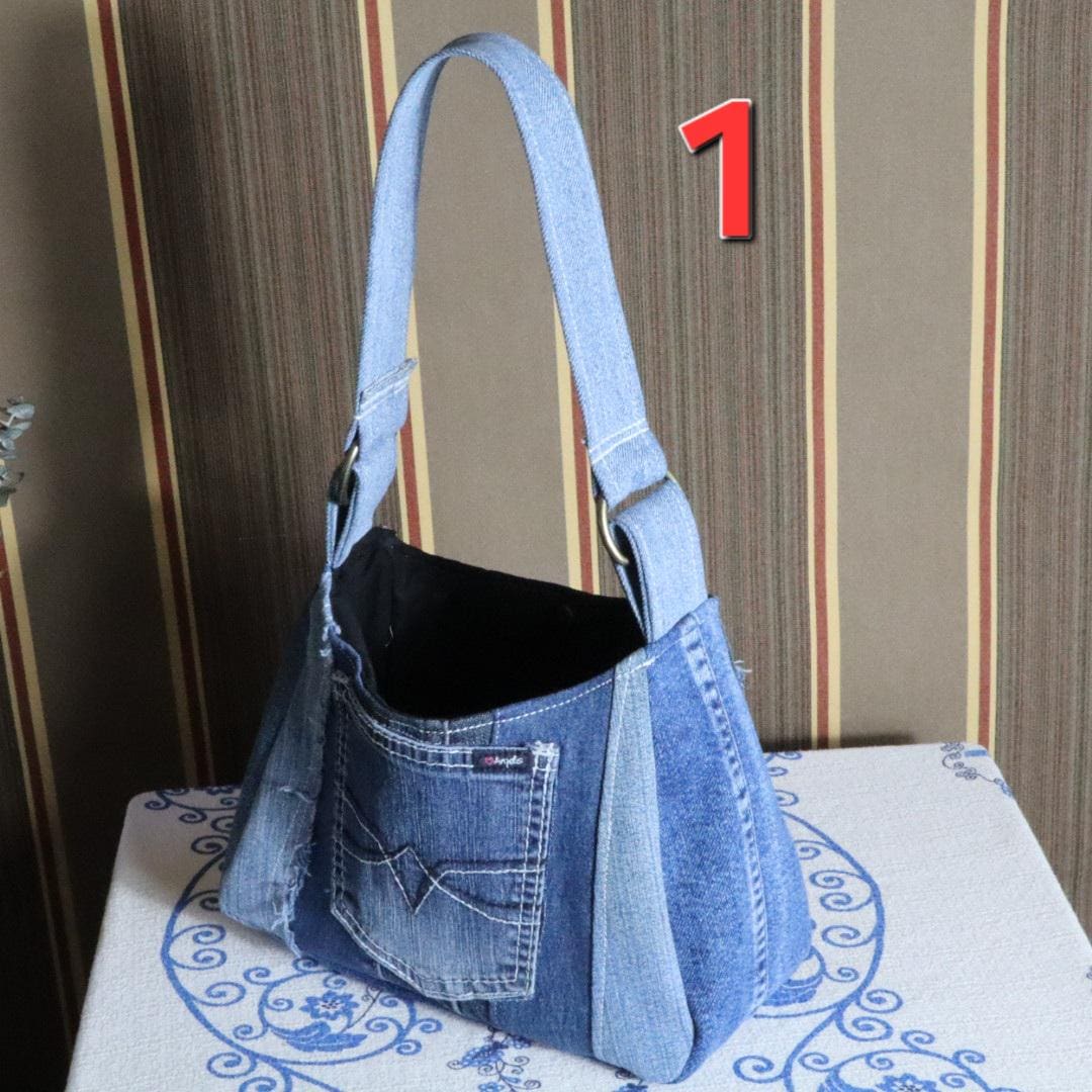Handmade Denim Shoulder Bag