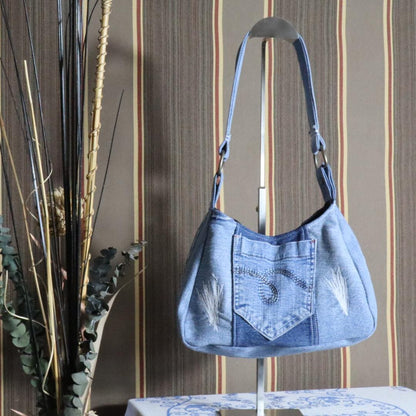 Handmade Denim Shoulder Bag