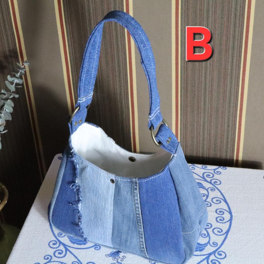 Handmade Denim Shoulder Bag