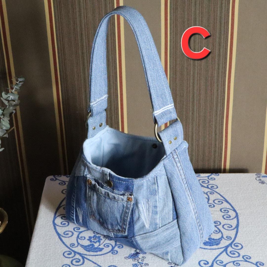 Handmade Denim Shoulder Bag