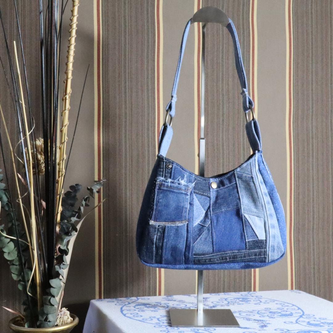 Handmade Denim Shoulder Bag