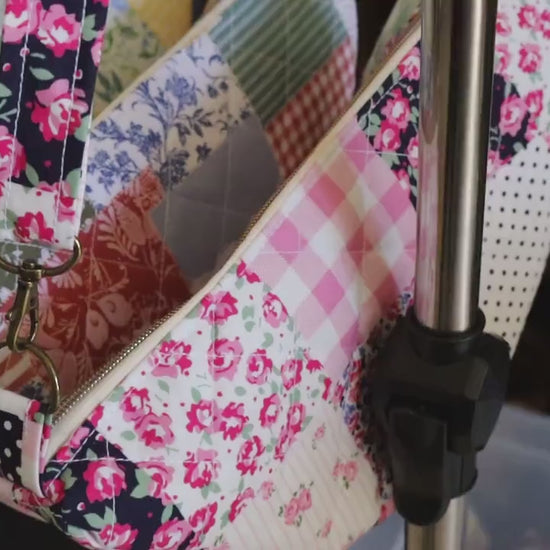 Handmade Quilted Half Moon Crossbody Bag