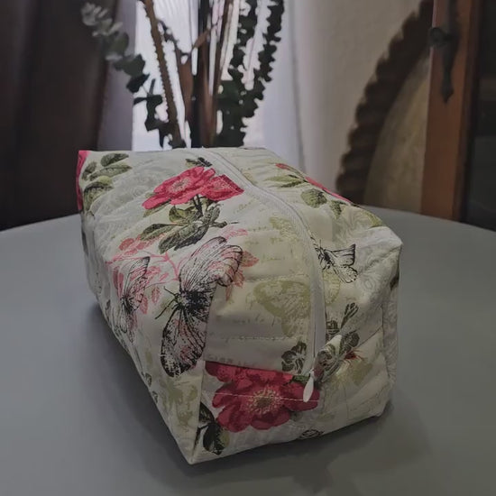Handmade Floral Cotton Make Up Bag